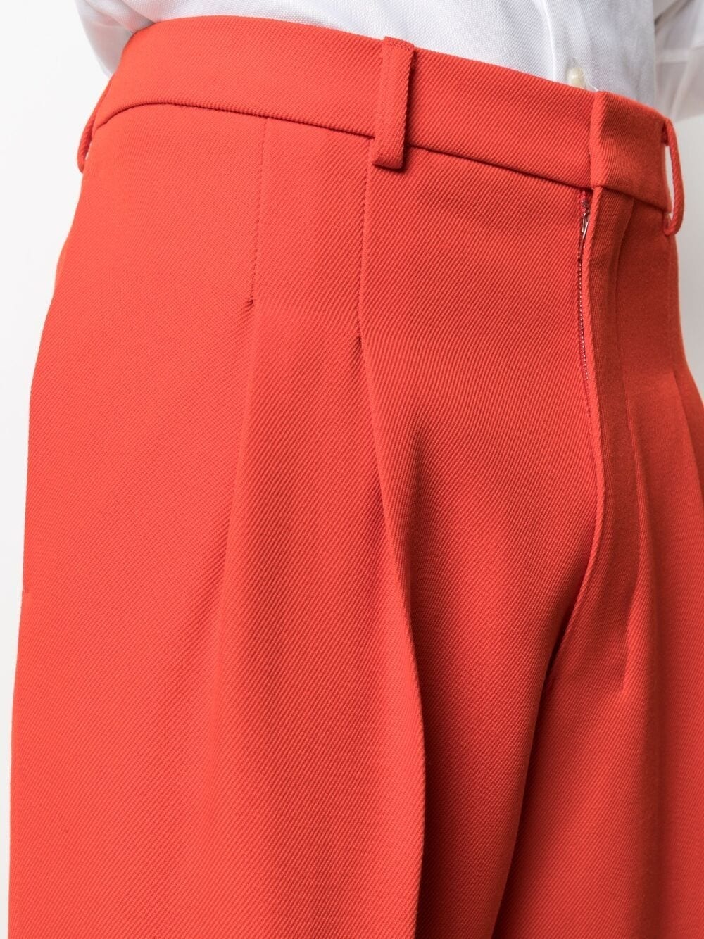 front-pleat wide-leg trousers - 5