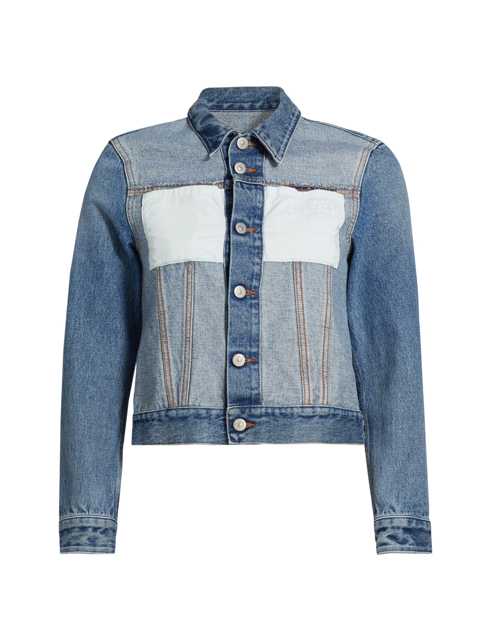 Women's Reversed Denim Sports Jacket - Medium Blue - 1