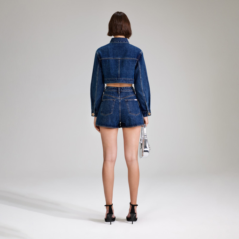 self-portrait Denim High Rise Short outlook