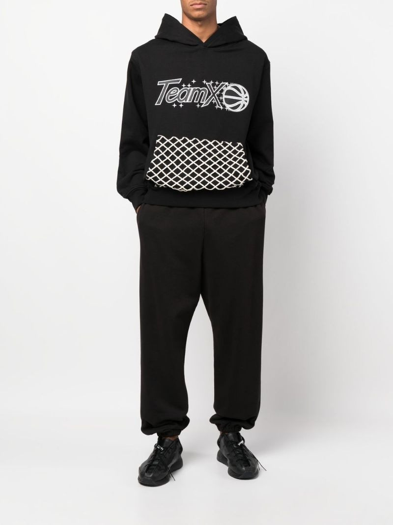 Just Don graphic-print cotton hoodie outlook