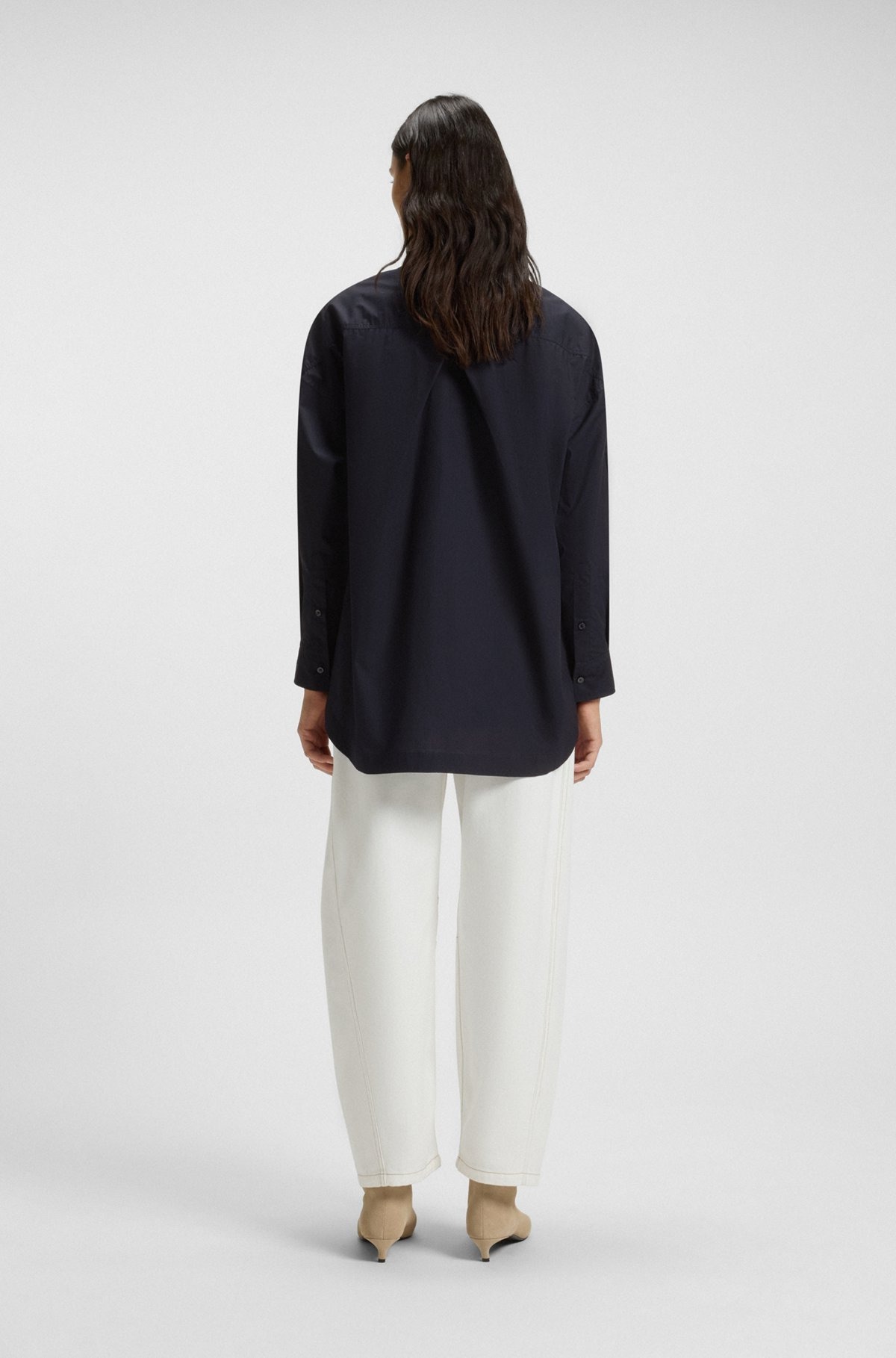 OVERSIZE-FIT BLOUSE IN COTTON POPLIN - 5