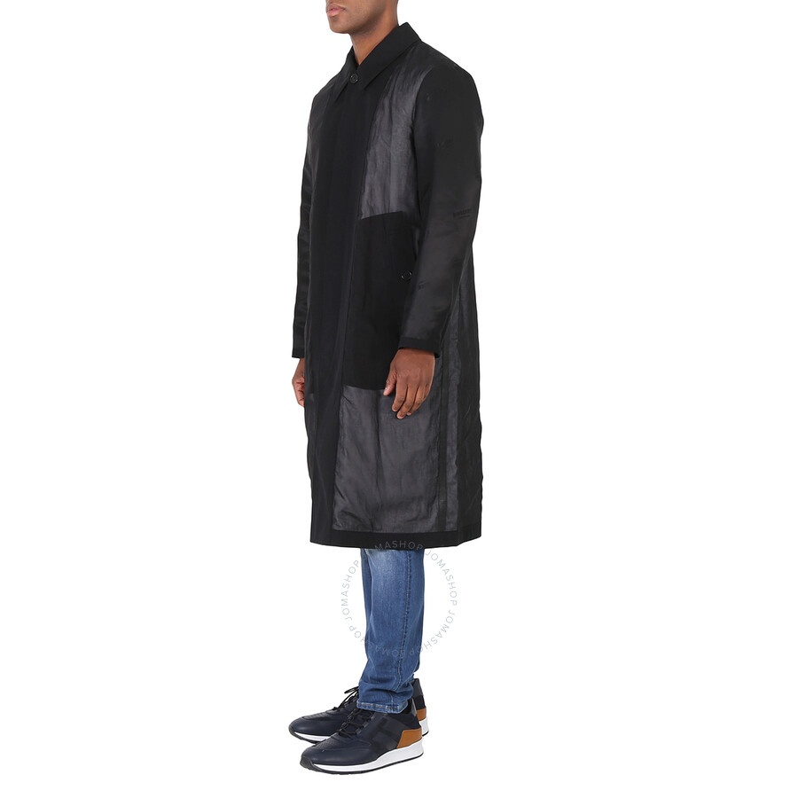 Burberry Men's Panelled Cotton Gabardine Car Coat In Black - 4