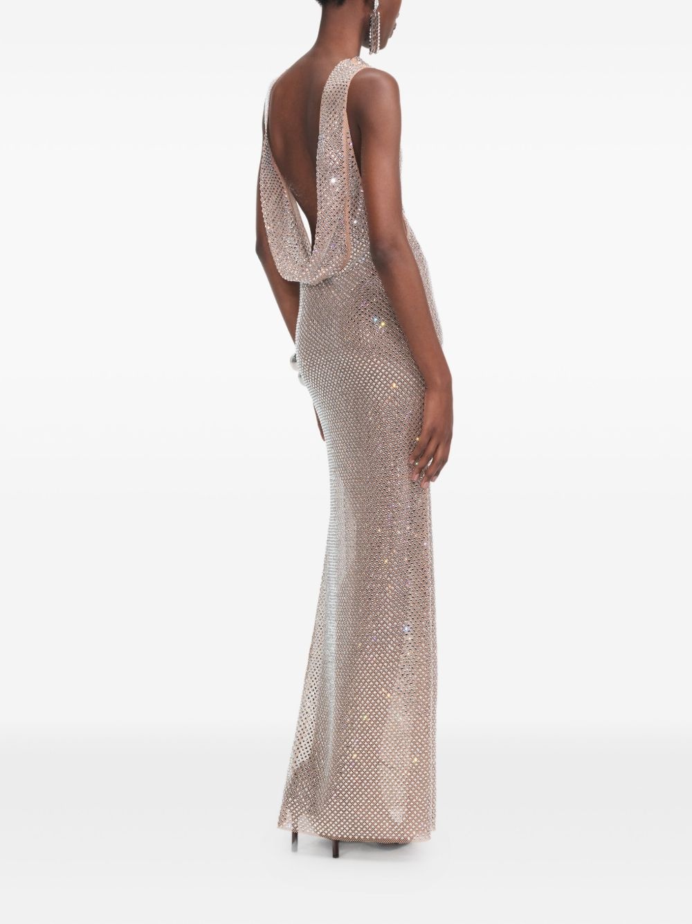 rhinestone-embellished dress - 3