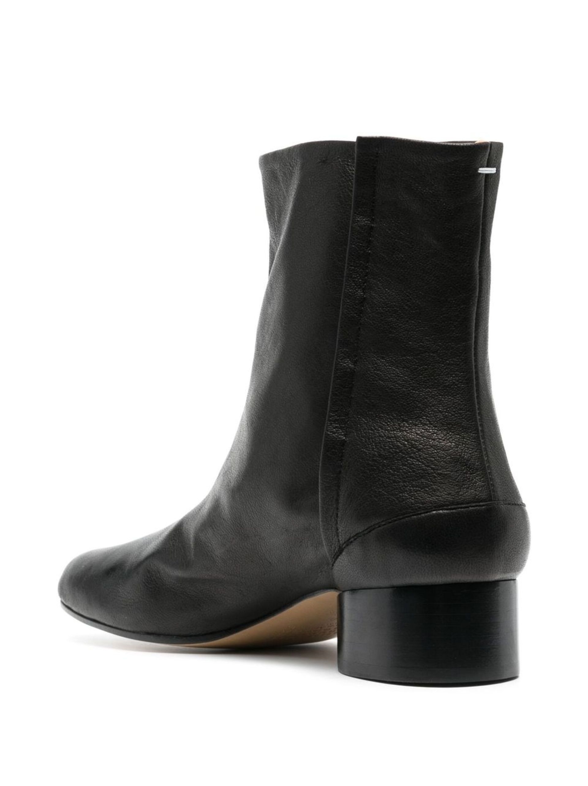 black Tabi 30 leather ankle boots - 3