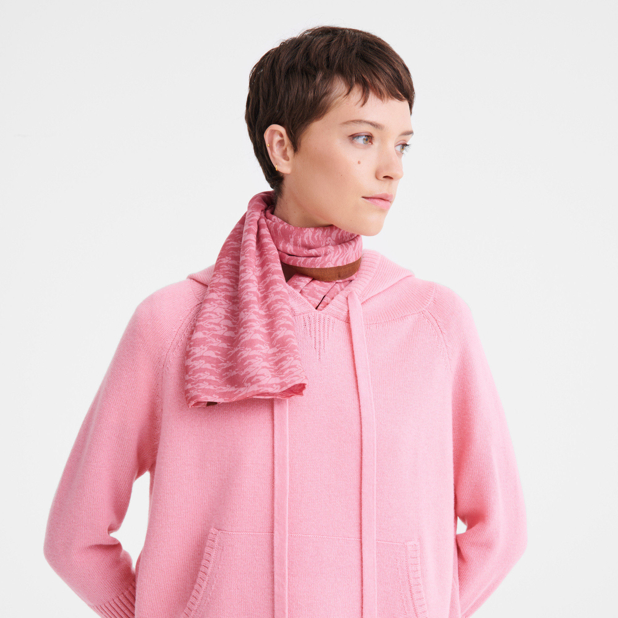 Chevaux Stole Marshmallow - Horse print - 2