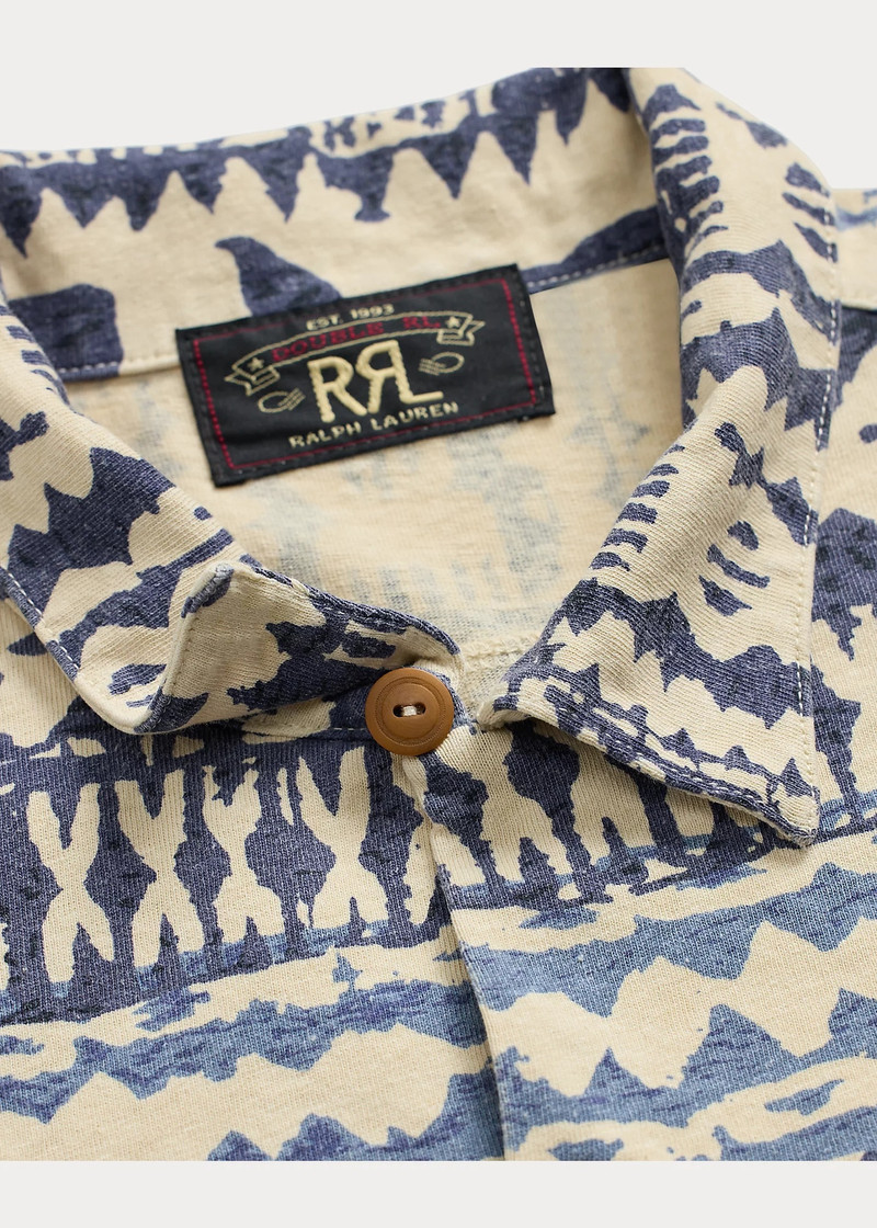 Nautical-Print Jersey Camp Shirt 3