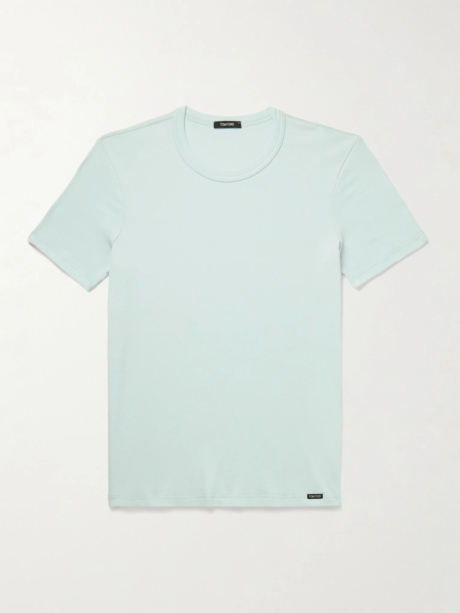 Slim-Fit Stretch-Cotton Jersey T-Shirt Green - 1
