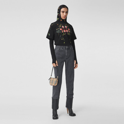 Burberry Rose Print Cotton Oversized T-shirt outlook