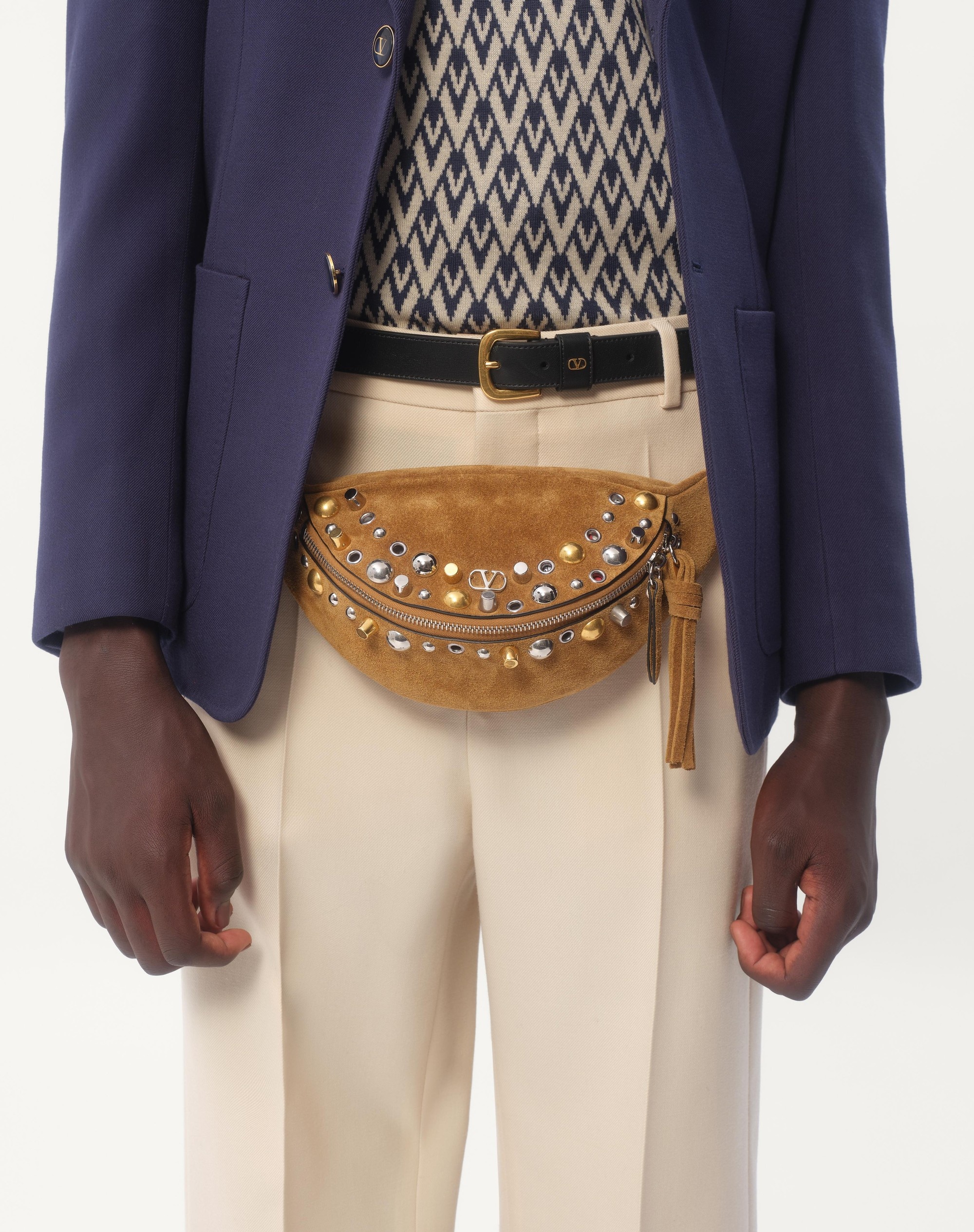 VALENTINO GARAVANI NELLCÔTE SUEDE BELT BAG - 2