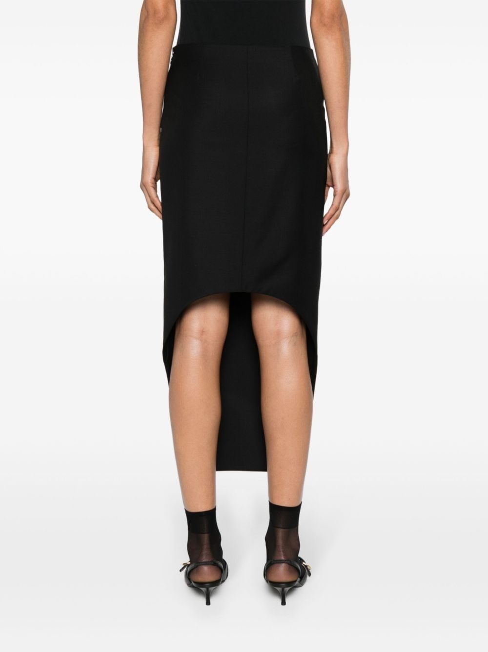 asymmetric pencil skirt - 4