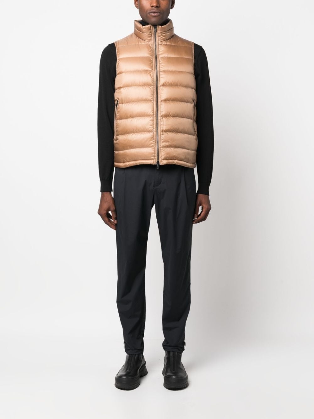 zipped-up padded vest - 2