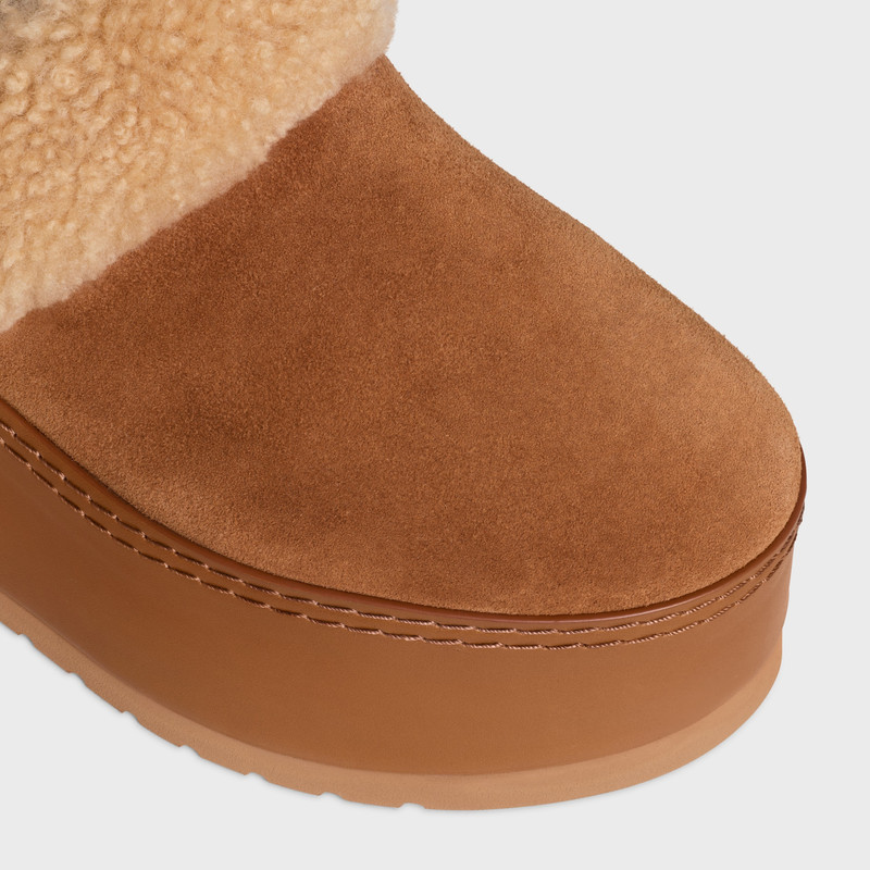 CELINE DANA WEDGE는 SUEDE CALFSKIN 및 SHEARLING에 무함 4