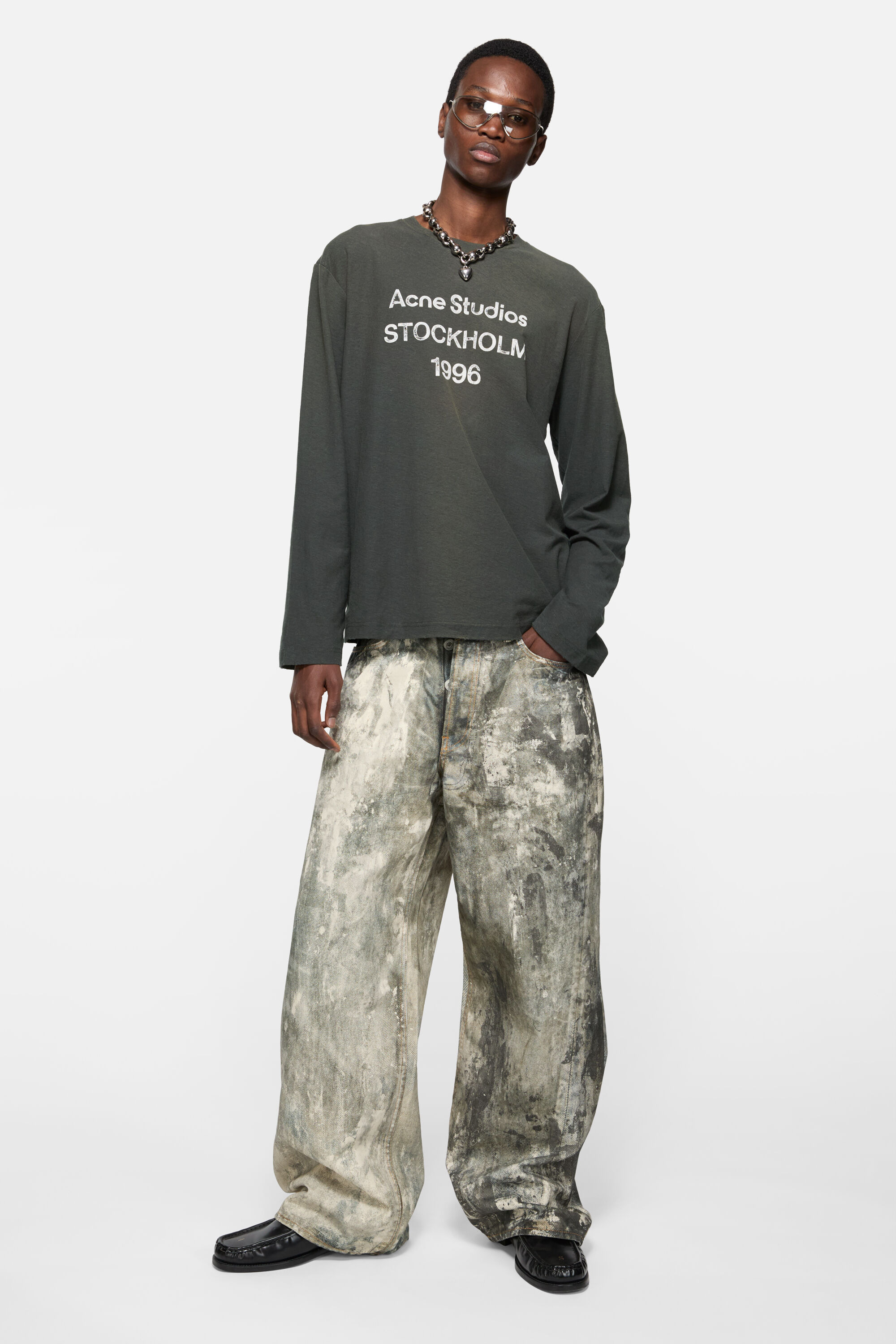 Logo t-shirt - Relaxed fit - Faded black - 2