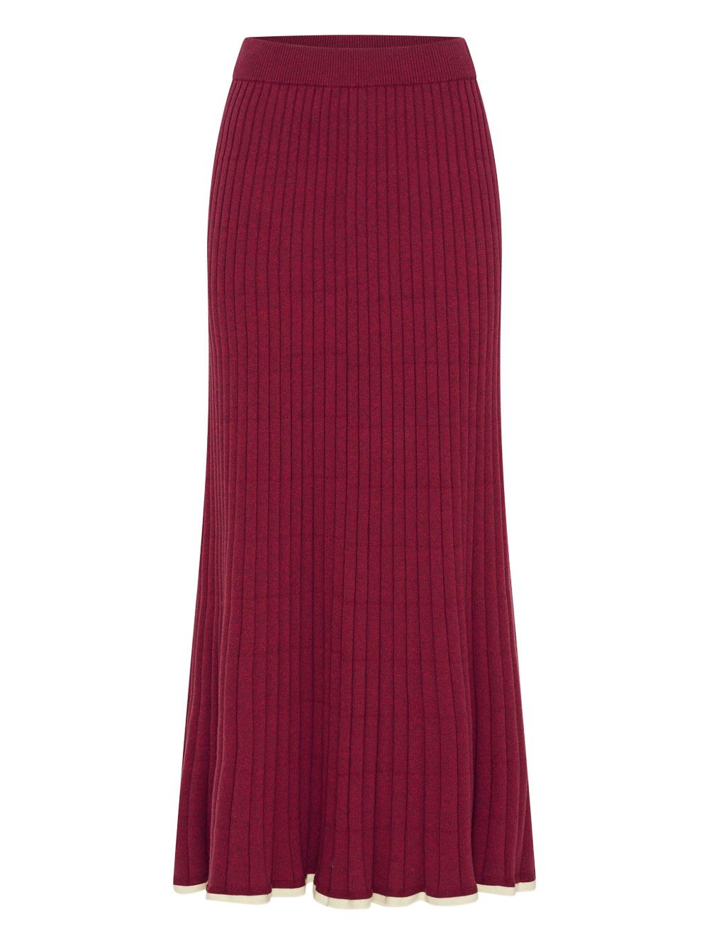 Felicia ribbed midi skirt - 1