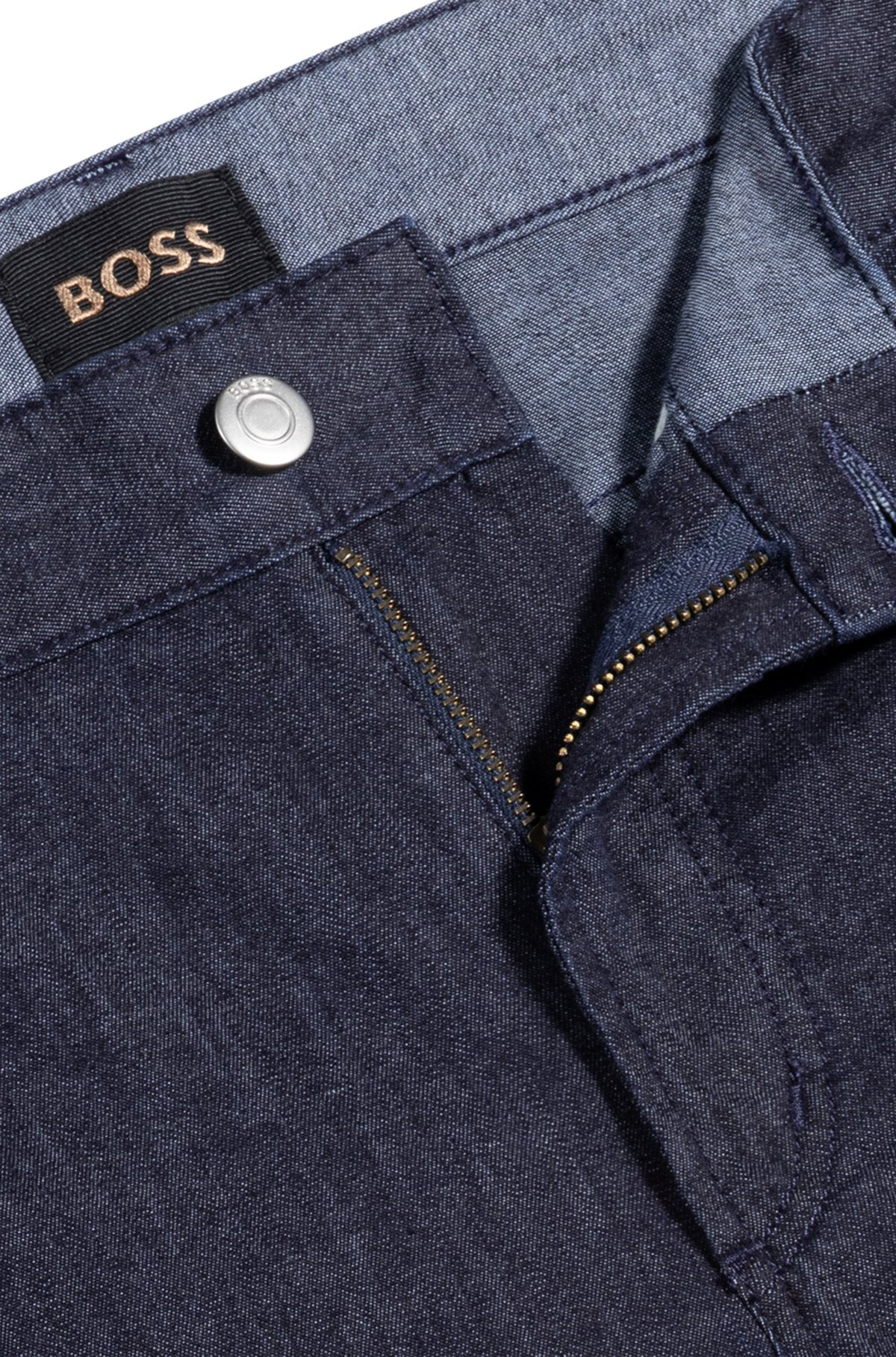 SLIM-FIT JEANS IN DARK-BLUE COMFORT-STRETCH DENIM - 6