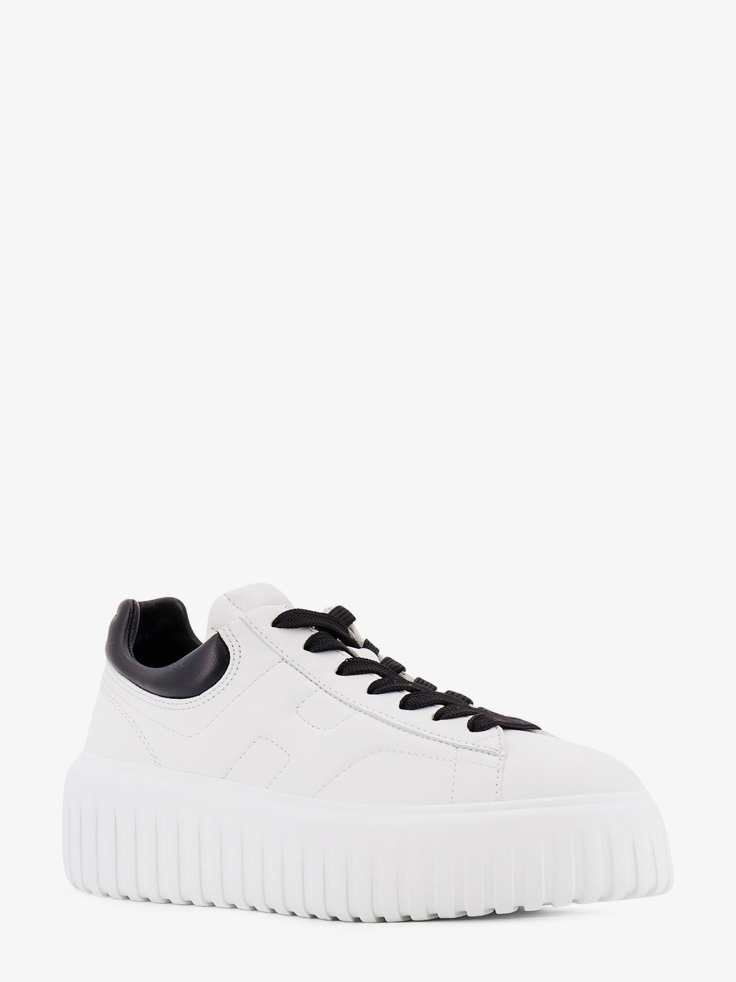 Hogan H-Stripes Leather Sneakers With Contrasting Detail - 2