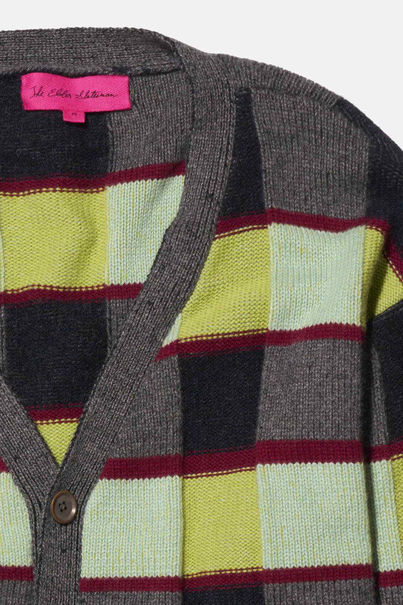 The Elder Statesman PROMOTION PLAID CARDIGAN outlook