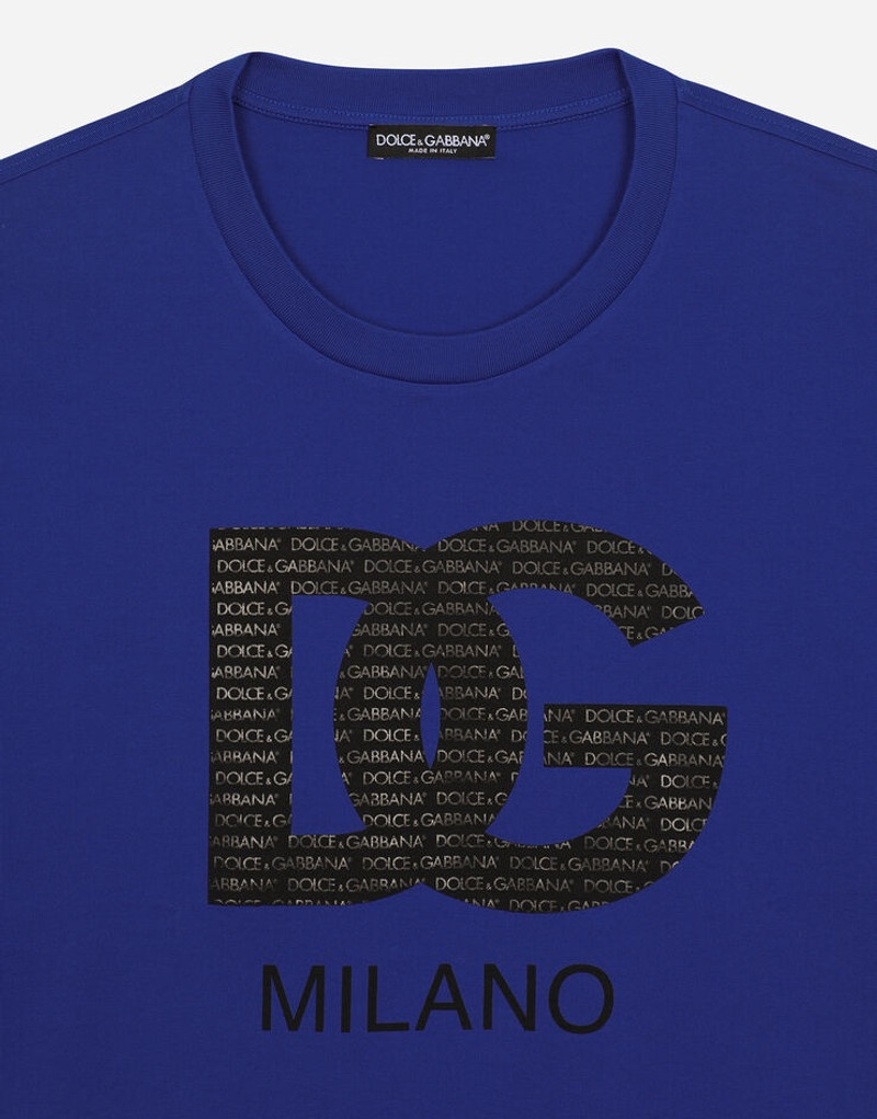 Cotton T-shirt with DG Milano print 3