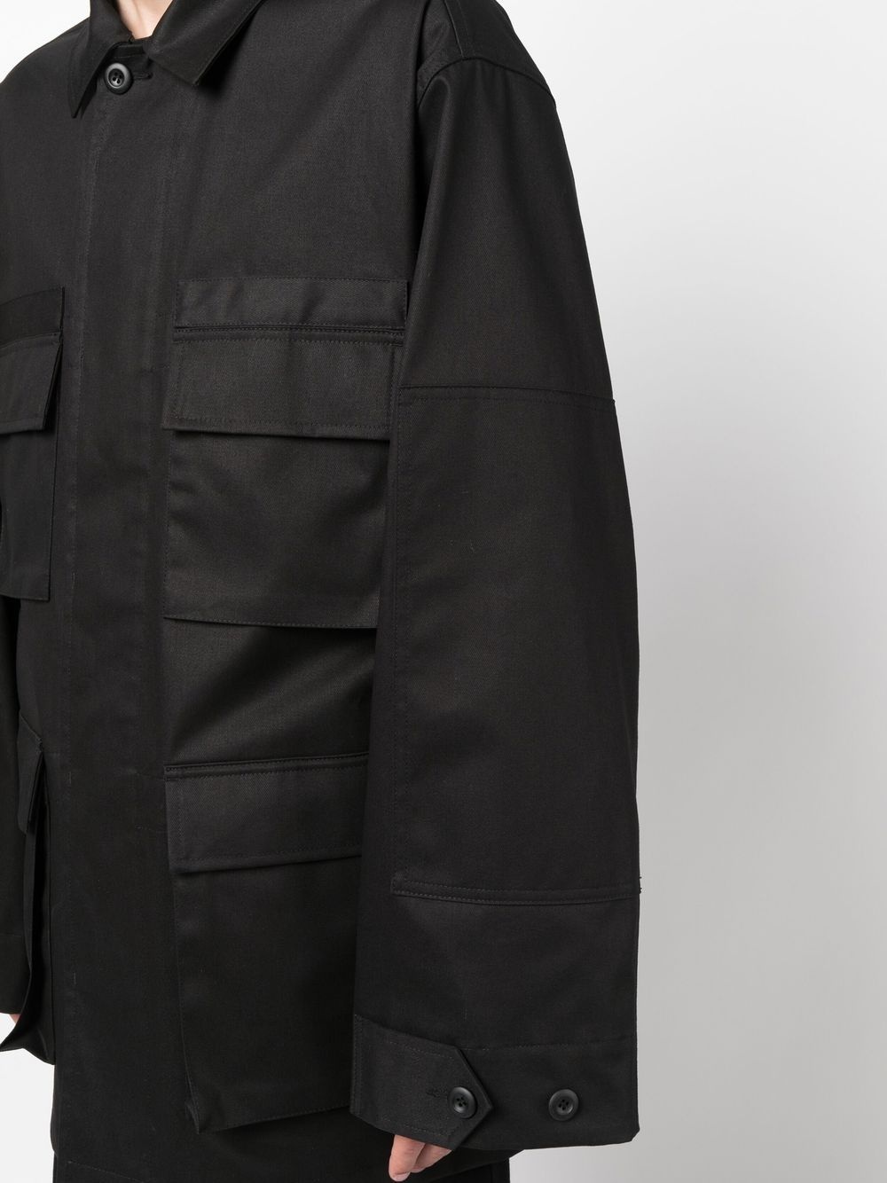 multi-pocket cargo shirt jacket - 5