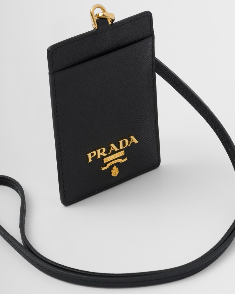 Prada Saffiano Leather Badge Holder outlook