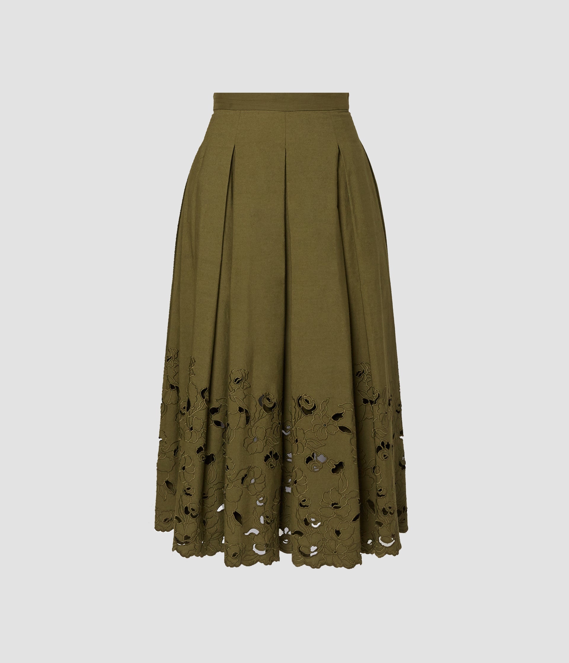 VOLUME HEM PLEAT DETAIL SKIRT - 1