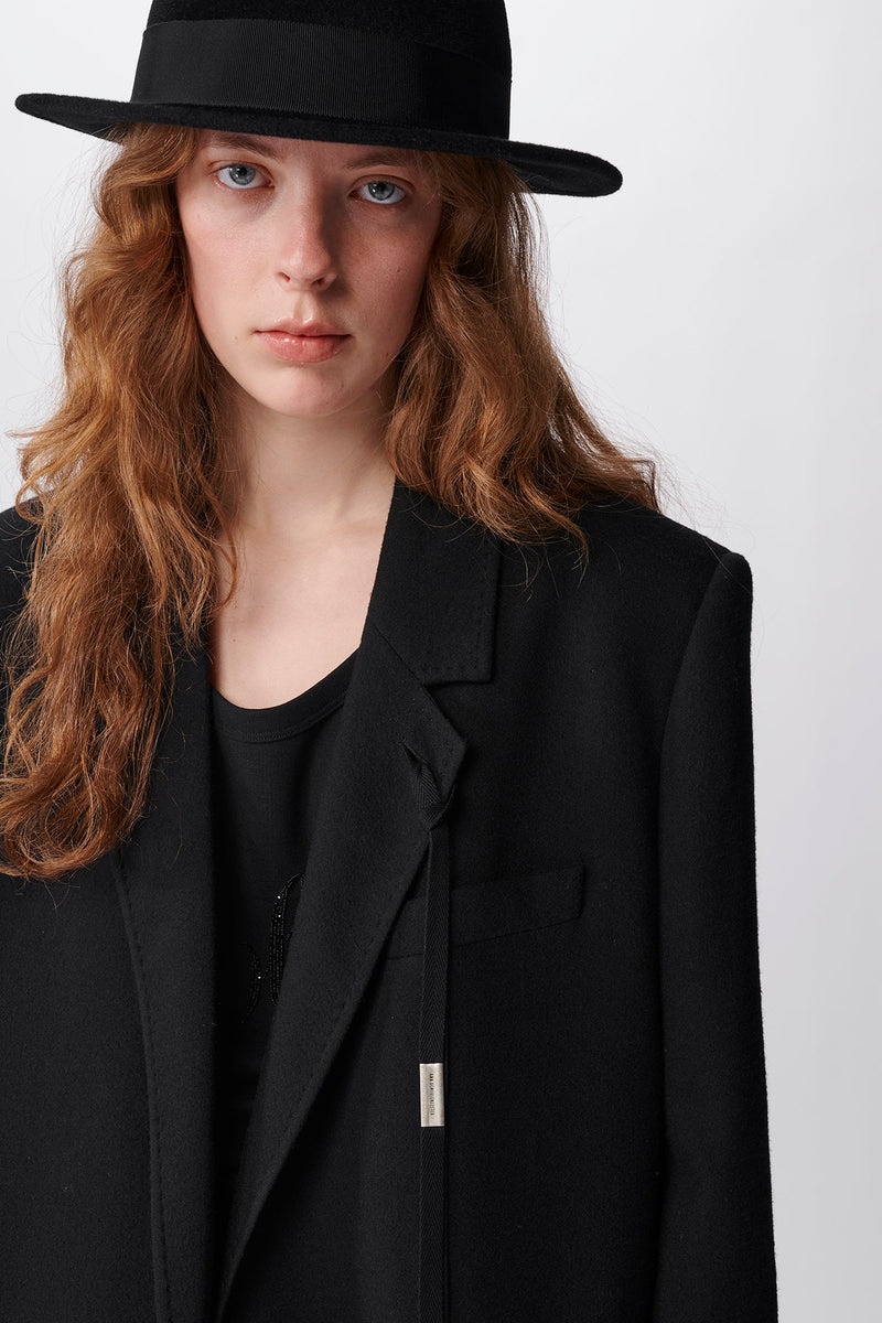Veria Slouchy Long Jacket Brushed Wool - 5
