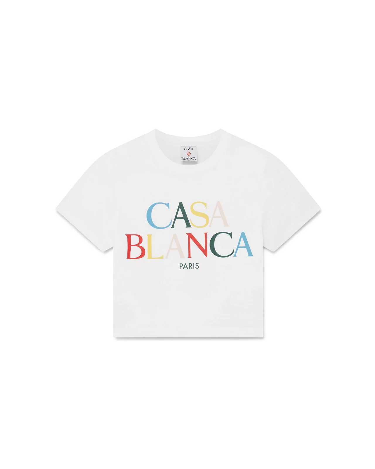 Stacked Logo Cropped T-Shirt | Casablanca Paris - 1
