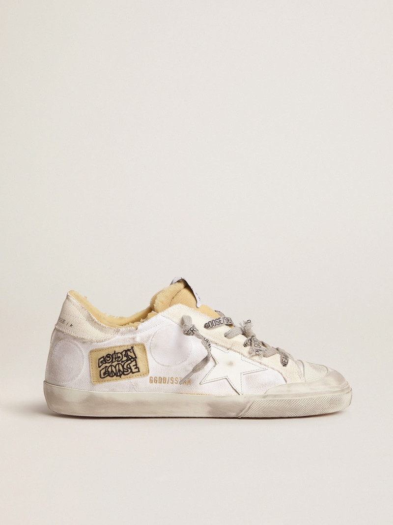 Women’s canvas Super-Star sneakers with side patch - 1