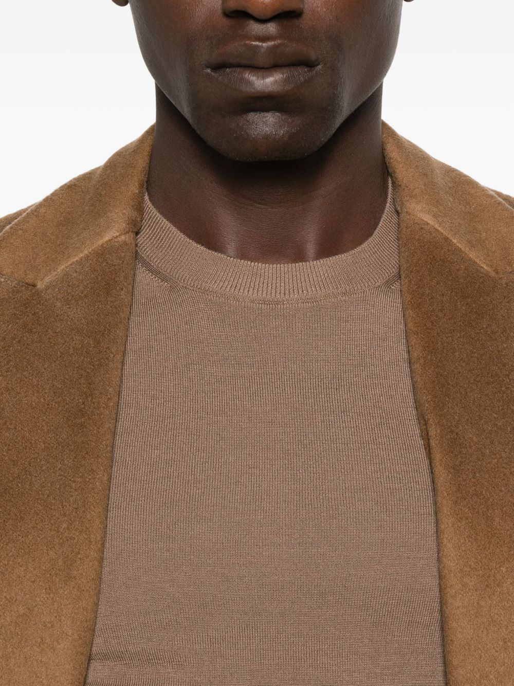 round-neck wool T-shirt - 5