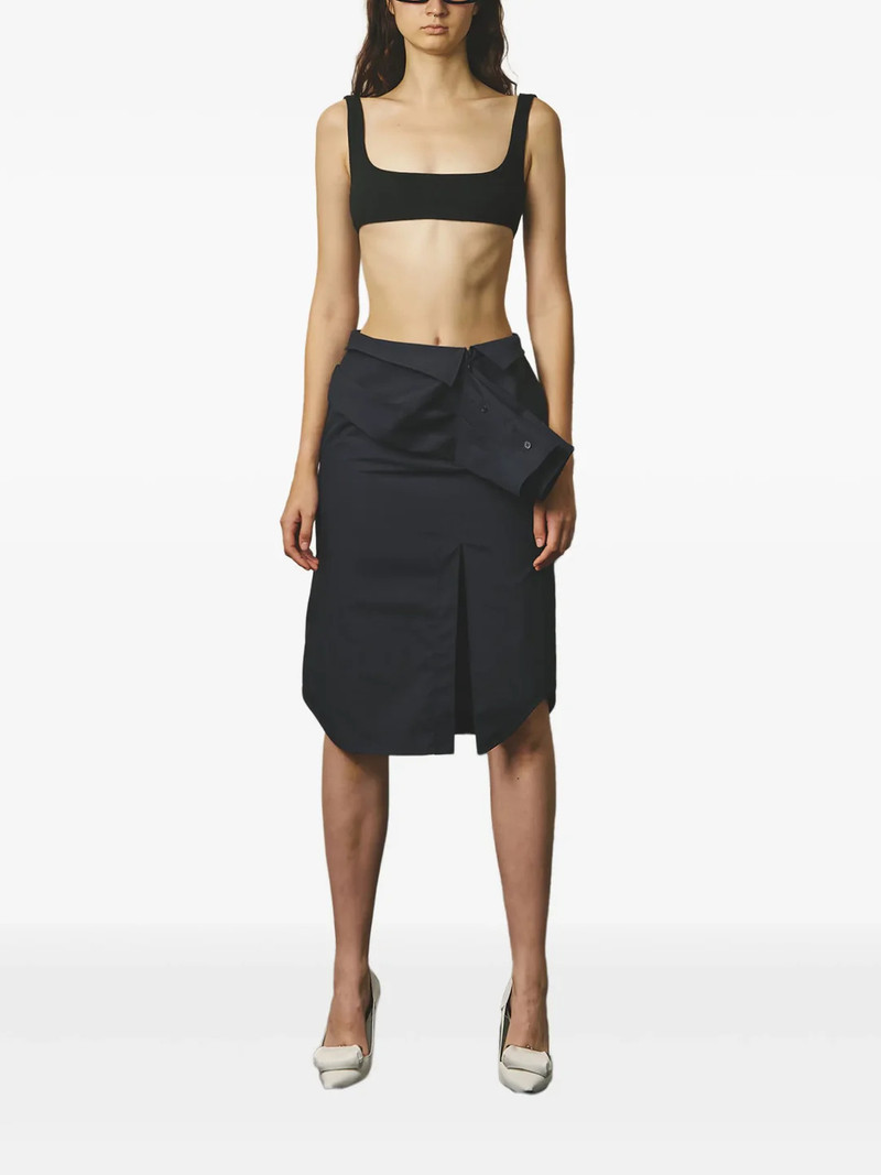 pushBUTTON Shirt Layered Midi Skirt outlook