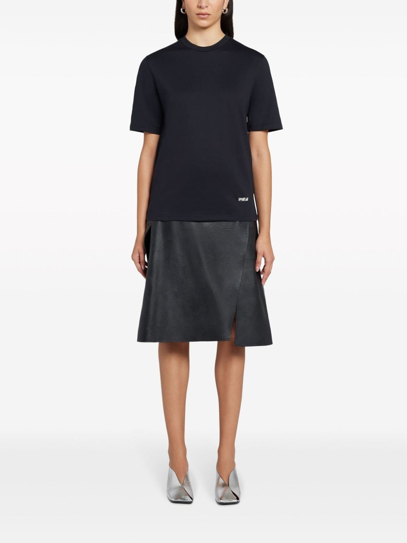 Jil Sander logo-plaque cotton T-shirt outlook