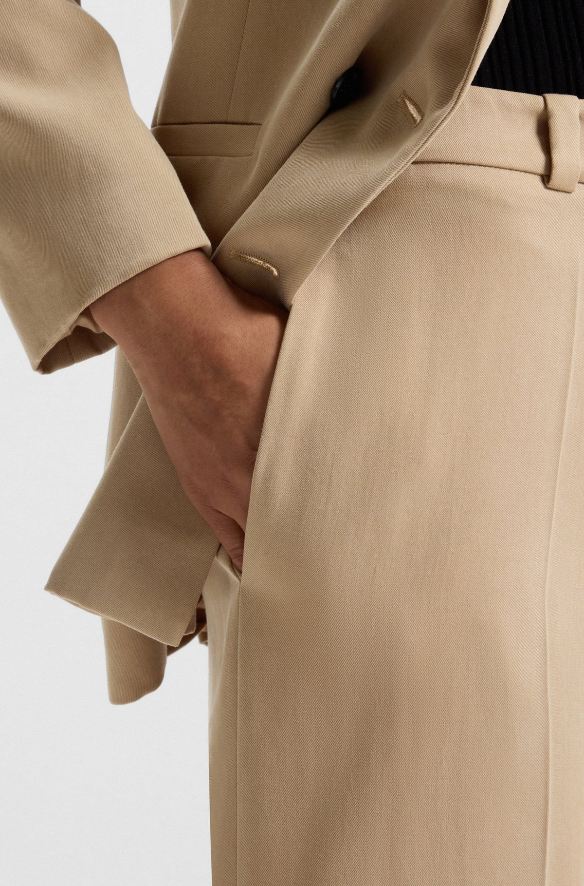 REGULAR-FIT TROUSERS WITH WIDE LEG - 5