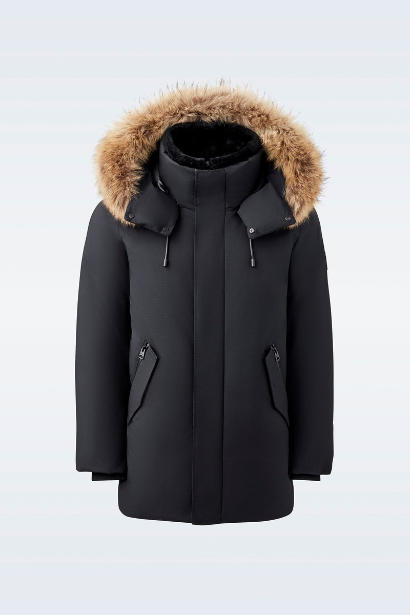 SULLIVAN-F 2-in-1 Down Coat with Removable Bib and Fur 1