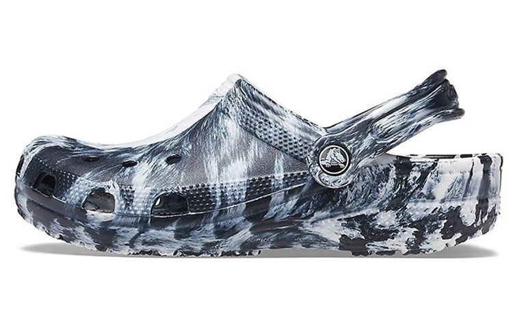 Crocs Beach Marble Unisex Black White Sandals 'Black White' 206867-103 - 2