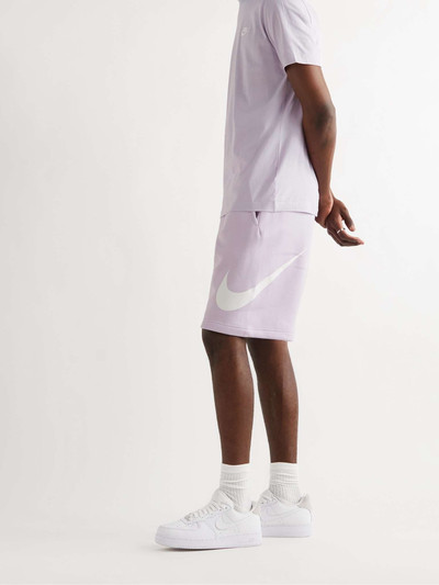 Nike Sportswear Club Printed Fleece-Back Cotton-Blend Jersey Shorts outlook