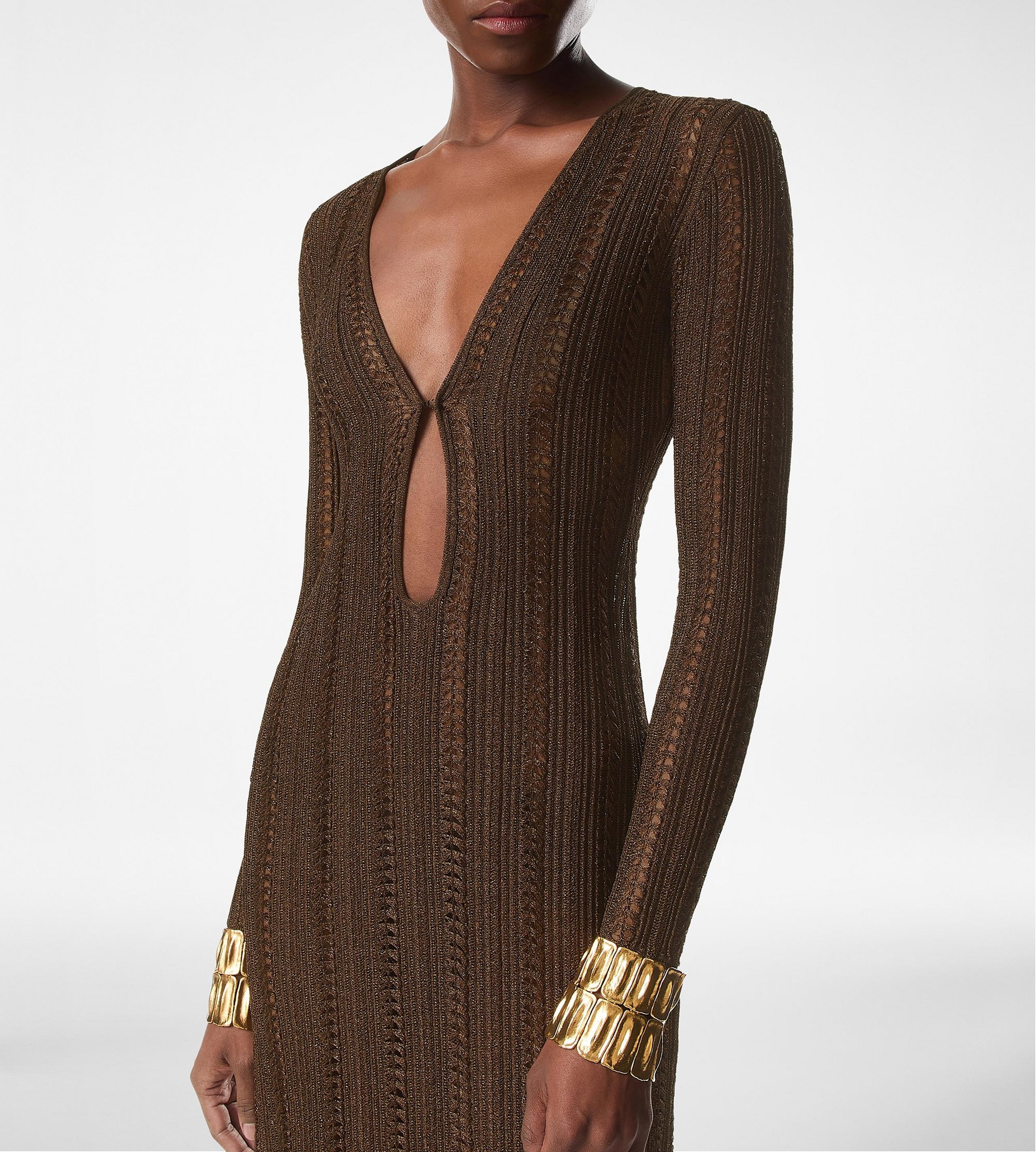 LUREX KNIT EVENING DRESS - 2