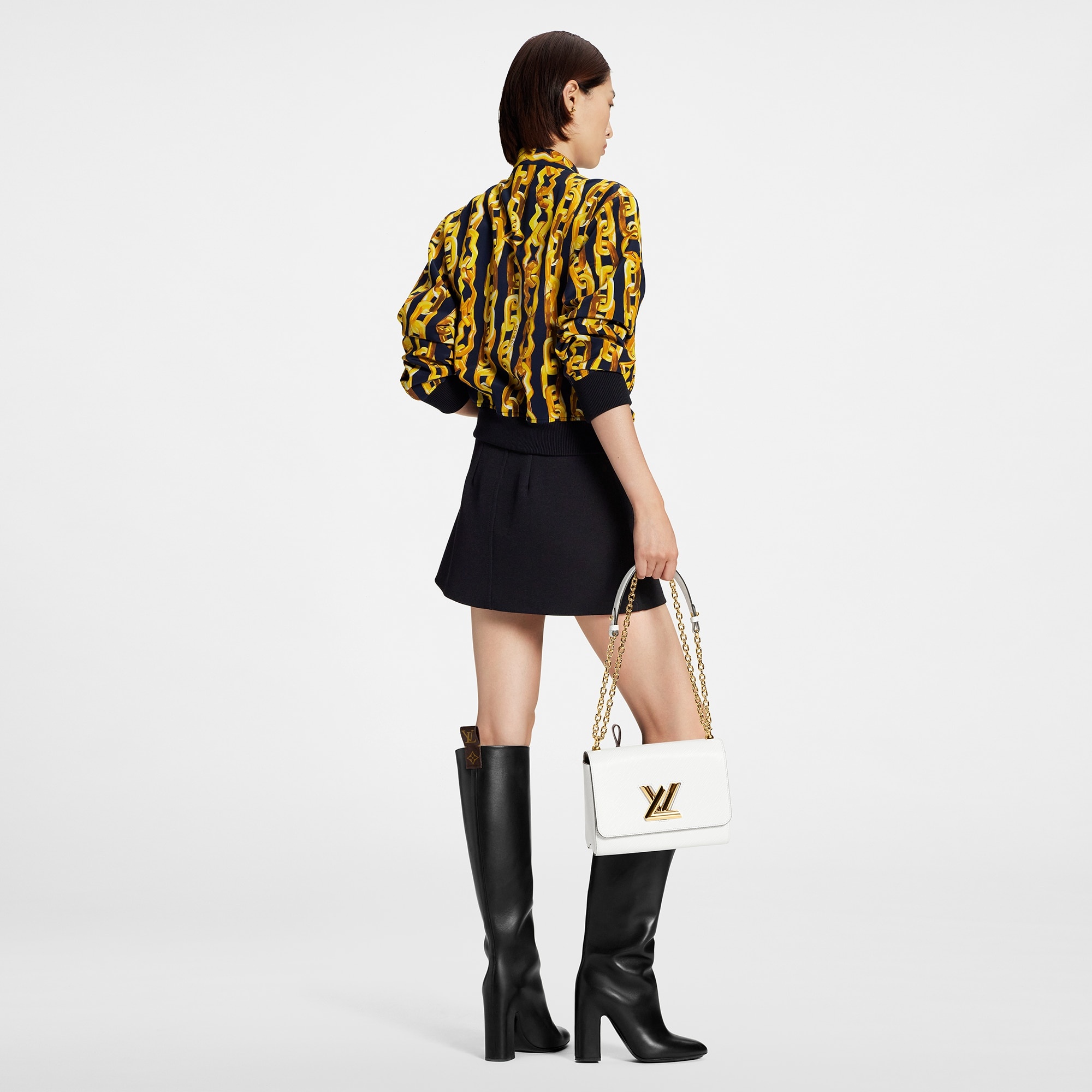 Chain Print Bomber Jacket - 3