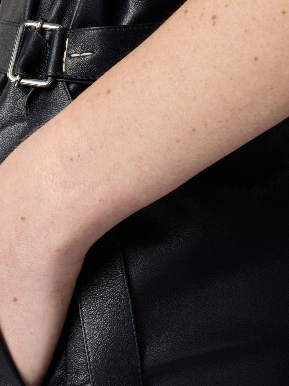 leather midi dress - 5