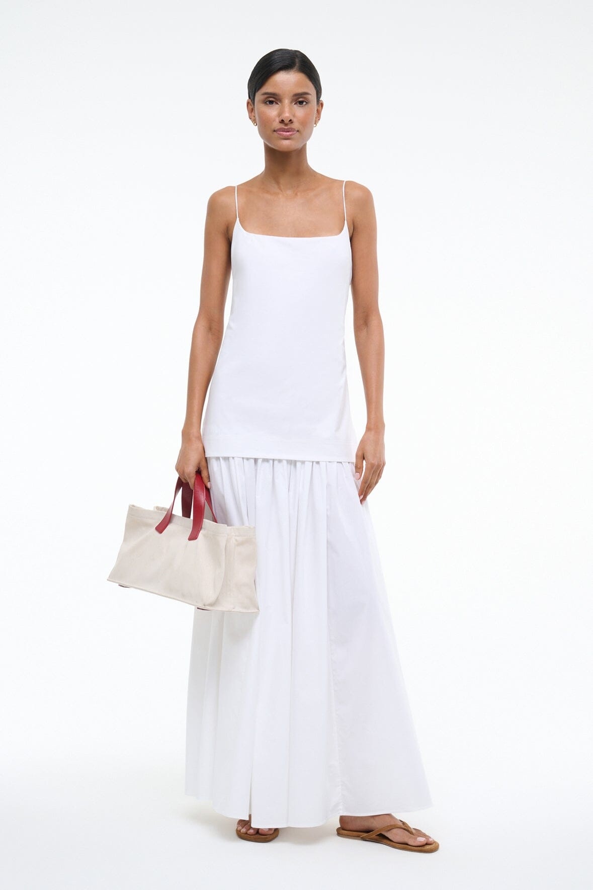 STAUD ARI DRESS WHITE - 1