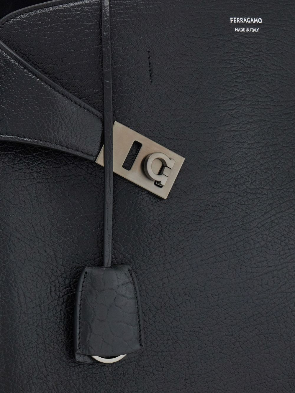 Hug Gancini -buckle calfskin tote bag - 5