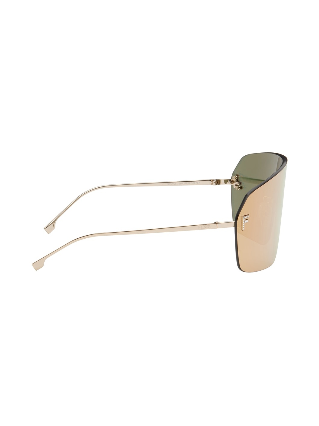 Gold Fendi First Crystal Sunglasses - 2