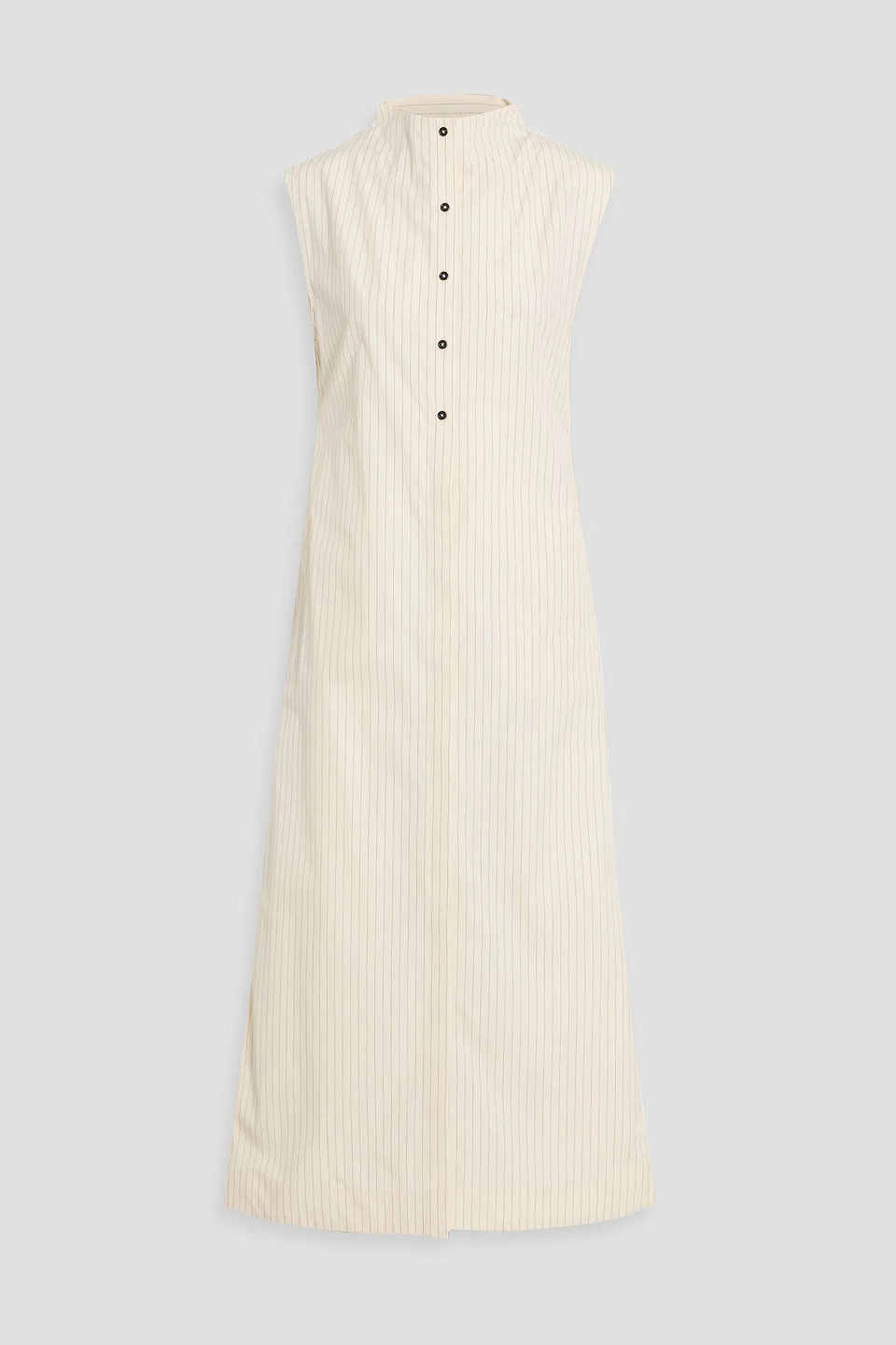 Maui striped cotton-poplin midi dress - 1