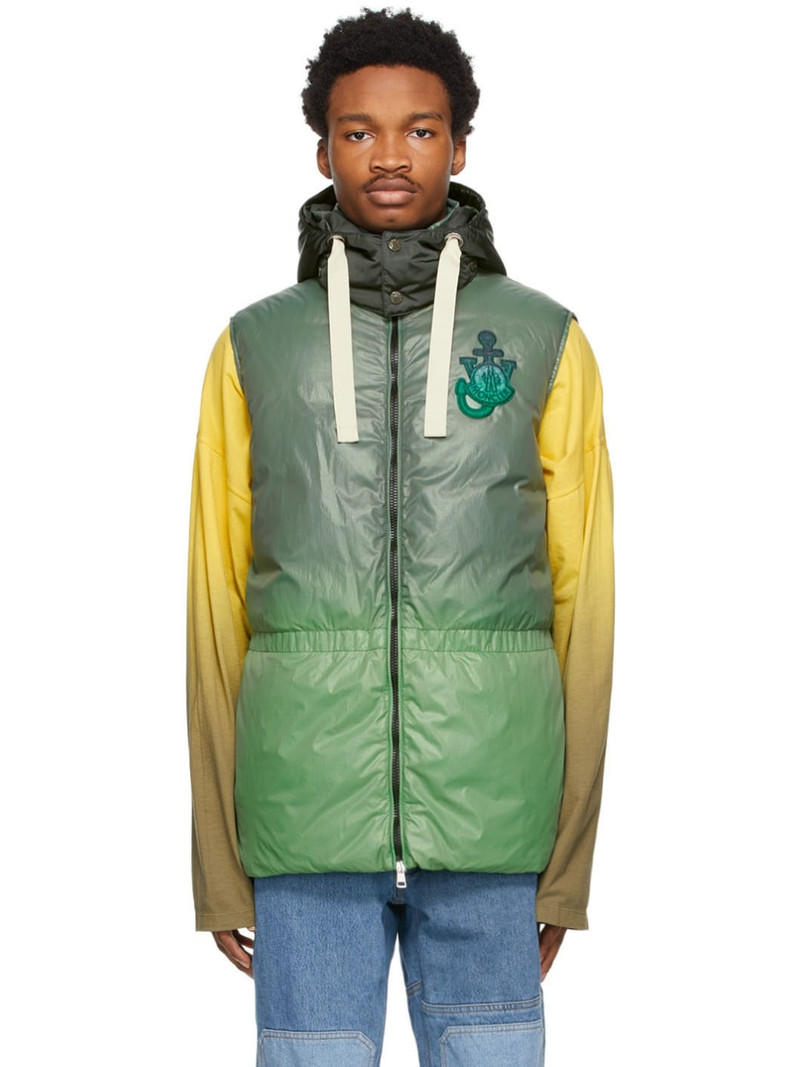 1 Moncler JW Anderson Green Down Chesil Vest - 1