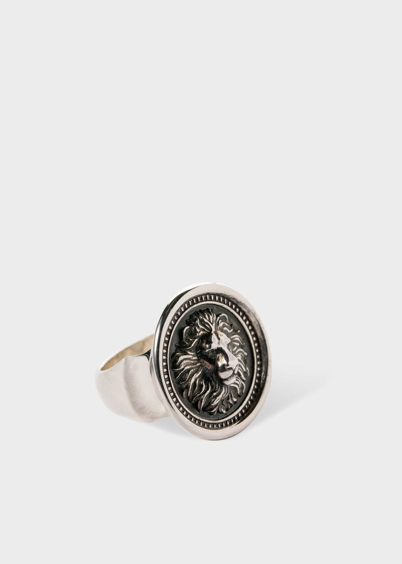 Oxidised Silver 'Loewenkind' Lion Ring 1