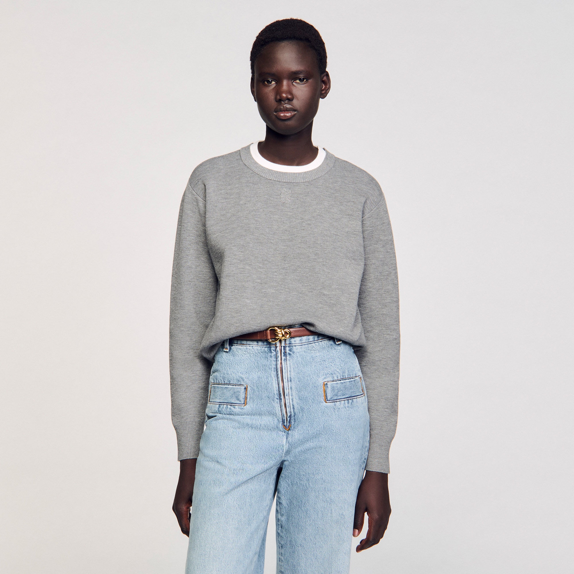 CONTRAST COLLAR JUMPER - 4