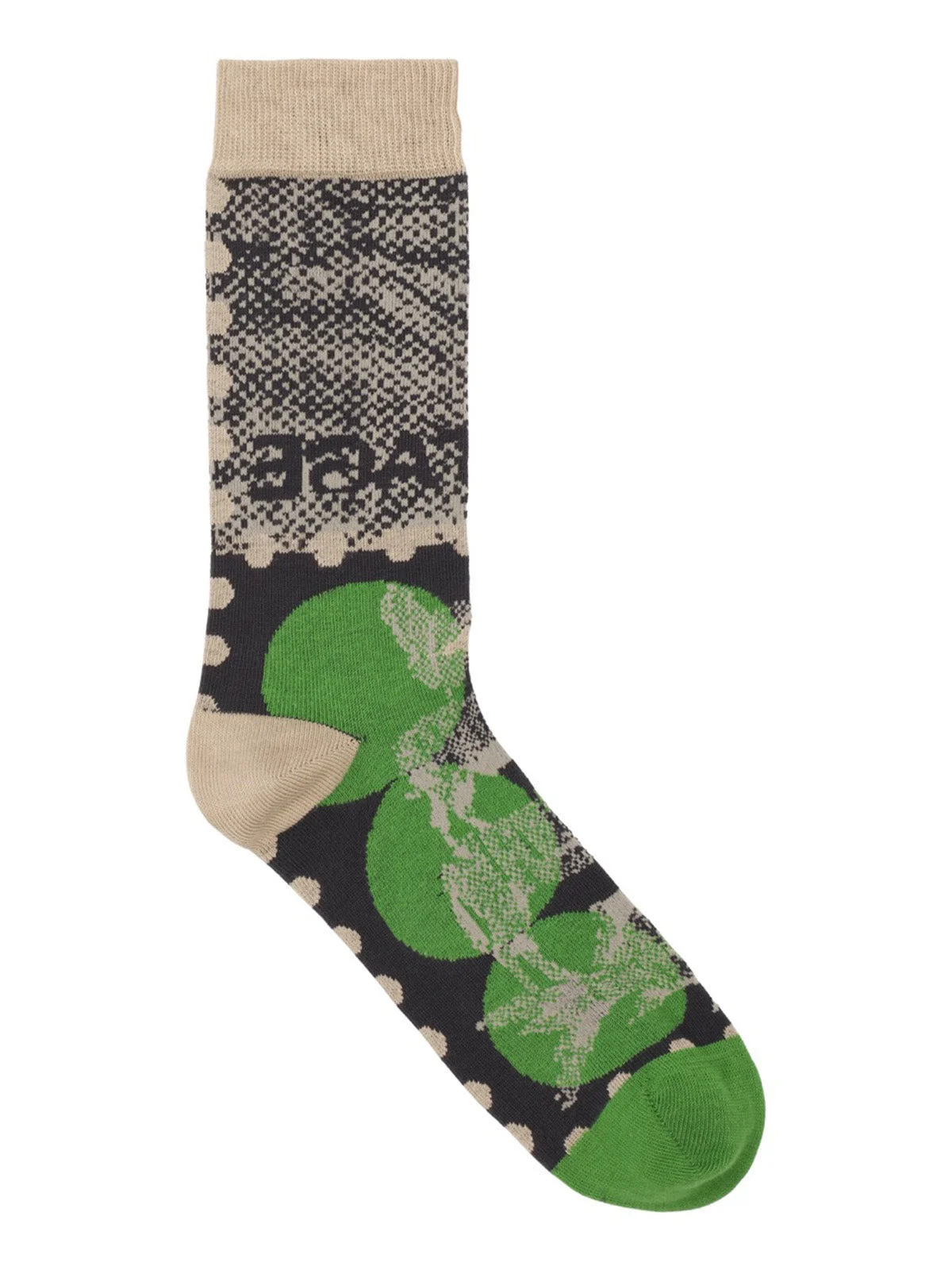 TOWER SOCK - POSTAGE GREEN DOTS - 1
