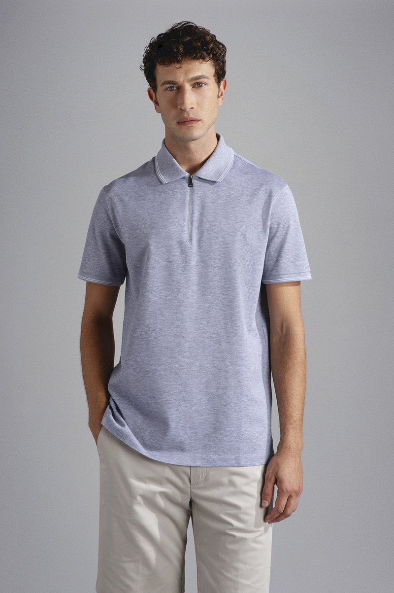 COTTON PIQUÉ POLO SHIRT WITH ZIP 6