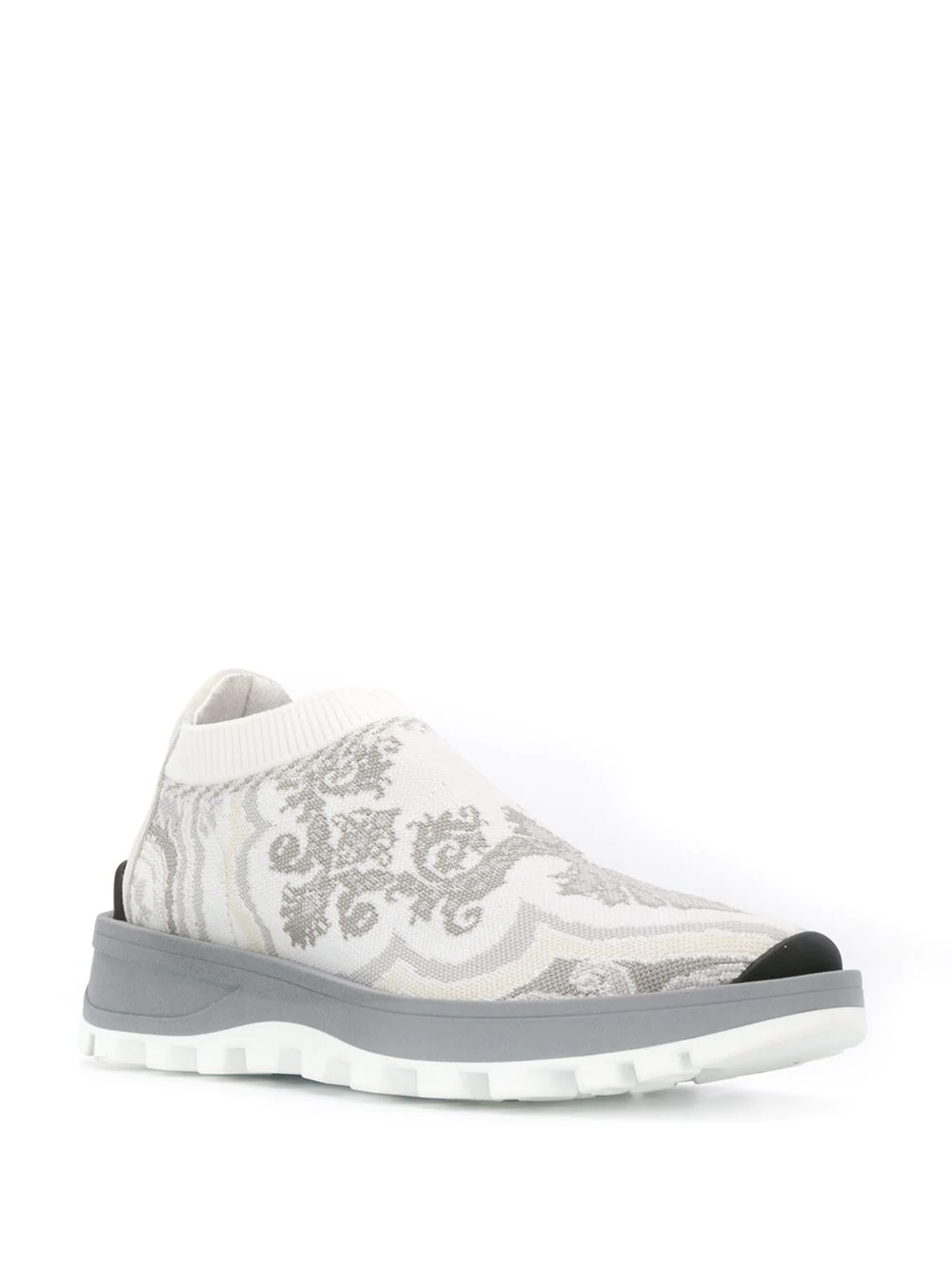 patterned low top sneakers - 2