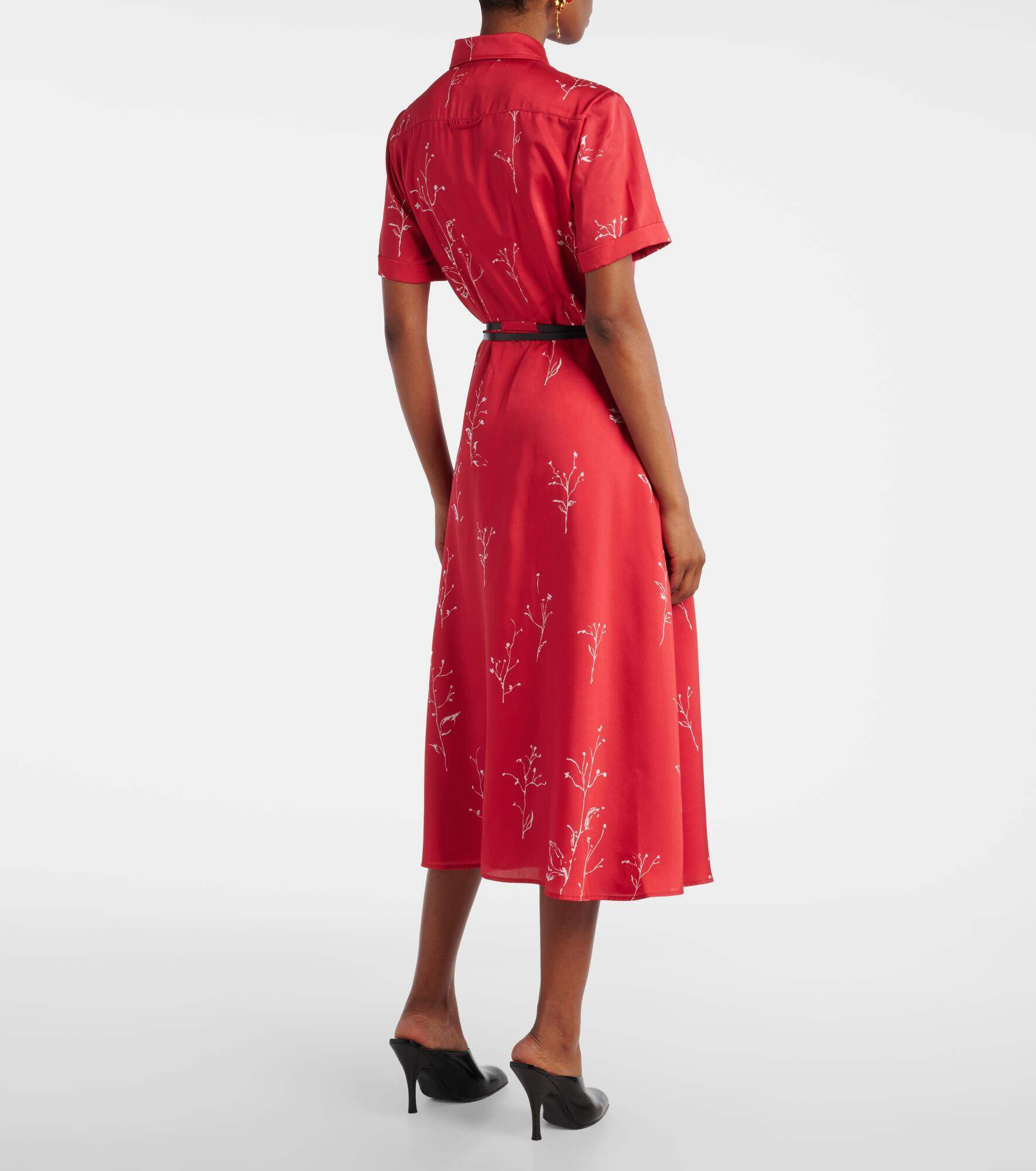 Kiera printed silk midi dress - 3
