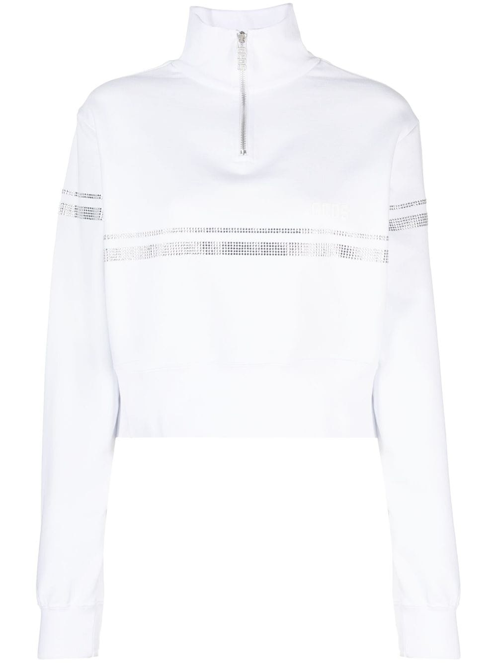 logo-print crystal-embellished sweatshirt - 1